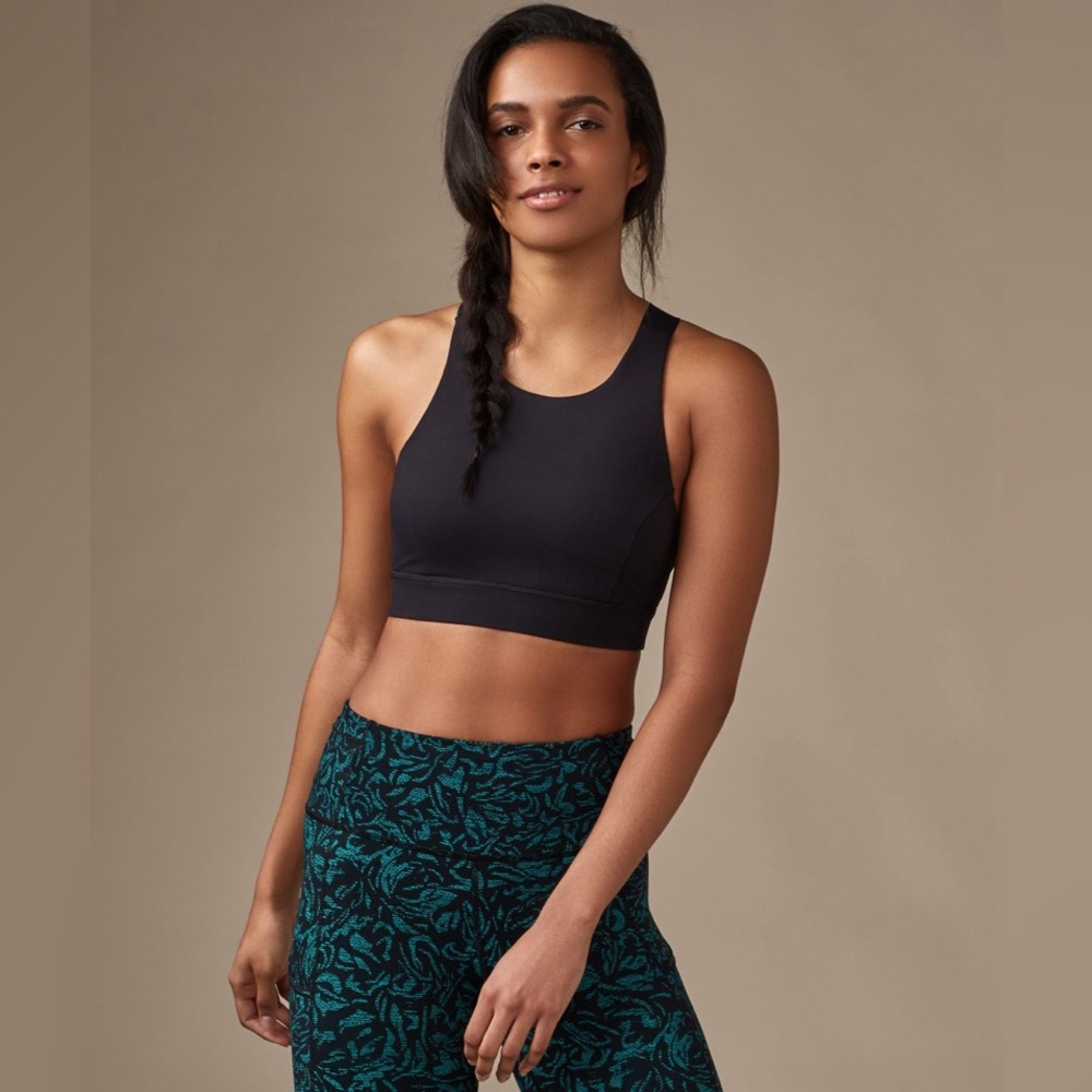 Lululemon Athletica Fast and Free Black Sports Bra Size 6